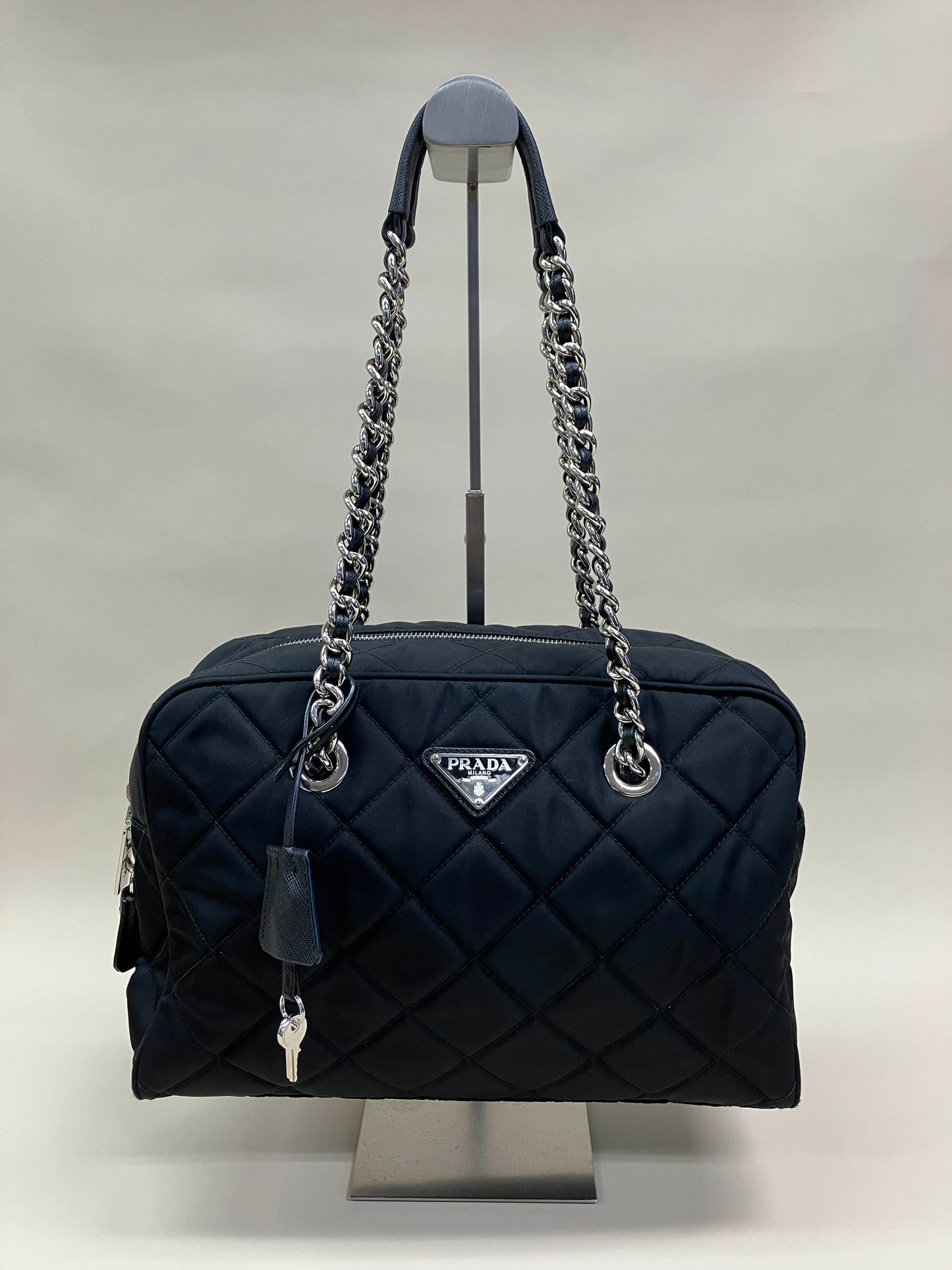 Prada ChainTote Leather Shoulder Bag